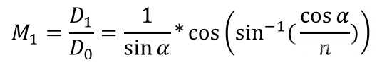 根據(jù)三角關(guān)系，可以直到光束擴(kuò)展倍率
