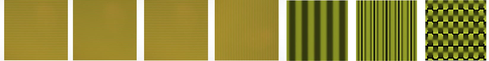 1×4、2×2級聯(lián)光柵分束器中一級、二級光柵在線偏振光下形貌